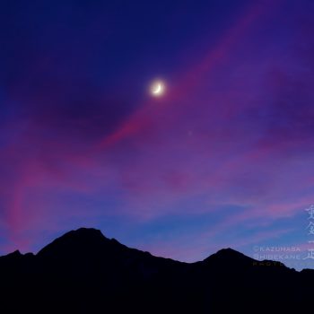 アルプス平からの夕空