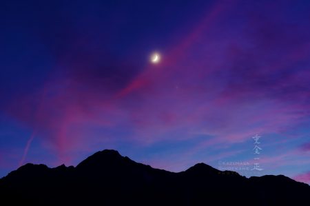 アルプス平からの夕空